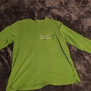 Lime Green Long-Sleeve Under Armour Shirt